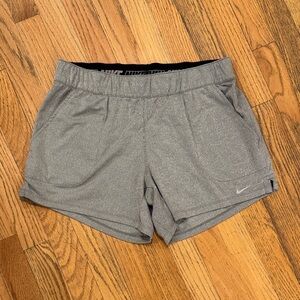 Nike Women's Athletic Gray White Stripes Shorts Size: Medium